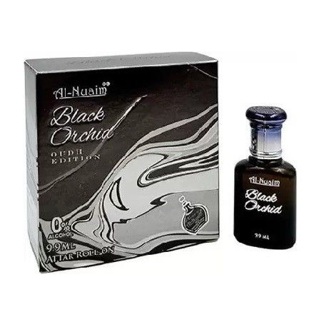 Al Nuaim Black Orchid 9.9ml Attar Roll On Oudh Perfume - Arabian Oud Perfume Oil Guranteed Long Lasting  Smell - High Quality Oud Edition