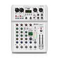 DEBRA PRMX-6 4-Channels Audio Mixer DSP Reverb for Live Recording. 