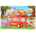 Kids Hand Grab Board 3D Puzzle Wooden for Cartoon Wood Baby Early Learning. 