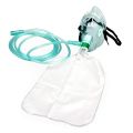 Non-Rebreather Oxygen Mask with Ordinary Connector, Oxygen Tube, DEHP-Free | NRBM Face Mask | Non-Breather Mask| Adjustable Elastic Strap | Rebreathing Oxygen Face Mask | Latex-Free Materials. 