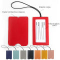 Portable Luggage Tag Travel Accessories PU Leather Suitcase Identifier Name Address Tags Conbo. 