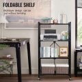 Heavy Duty 4-layer foldable Shelf, kitchen storage rack, No Assemble Required, Microwave and Oven Rack. 