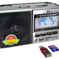3 Power Mode Rechargeable Radio with USB and SD Card Input High Quality Portable Audio Player. 
