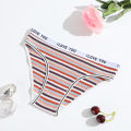 SMY 5 PCS/Set Soft Threaded Rainbow Printed Women Underwear Breathable Colorful Women Briefs. 