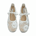 1 Pair Elegant Slip On Design Lace Mary Jane Shoes Soft Sole Comfort Fit Slip On Shoes Breathable Dress Flats for Women. 