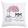 Fashion Brand Perfume Bottles Cushion Cover Sofa Pillow Case Home Decor Hand Painted Flowers Pillowcase Sofa Throw Pillows. 