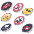 【Hottest Trends】Car Room Funny Round Mini 3D Car Auto Motorcycle Badge Logo Emblem Sticker SUV Truck Car-Styling 35mm Big Red Tongue Style. 