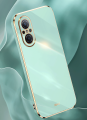 For Huawei Nova 9 SE Back Cover Luxury 6D Plating Square Frame Shiny Case Camera Lens Protection Soft Silicone Mobile Phone Cases. 