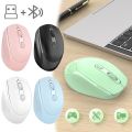 【ZOSR】 2.4G+Bluetooth Wireless Mouse Mute Rechargeable Bluetooth Mouse High-quality Anti-slip Computer Mouse. 