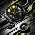 Fashion Mens Car Wheel Watches Luxury Stainless Steel NOT ROTATE. 