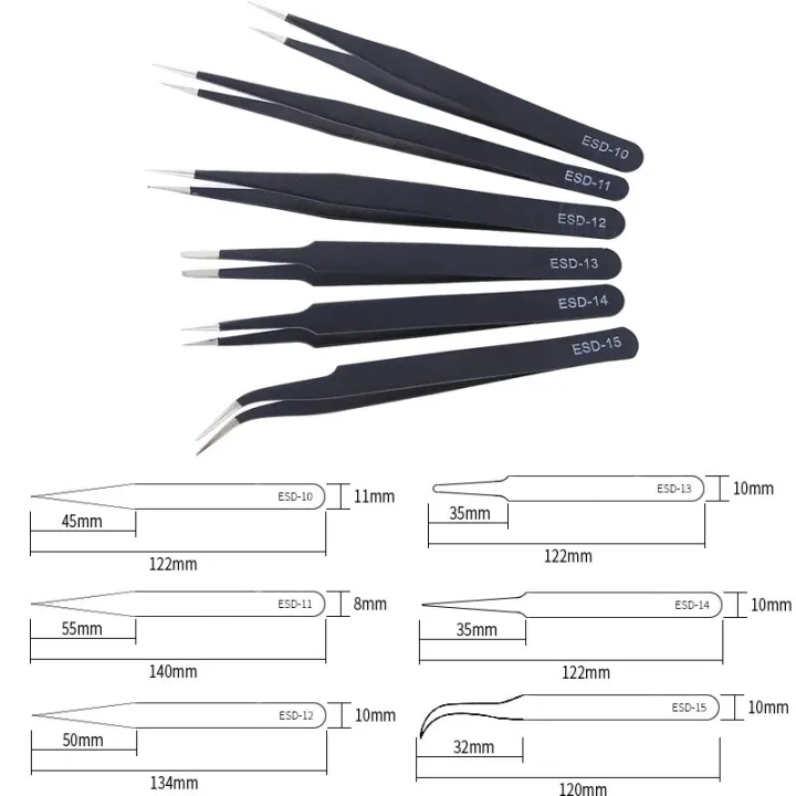 phone%20repair%20tools%202/6PCS%20Precision%20Tweezers%20Set%20ESD%20Anti-Static%20Stainless%20Steel%20Tweezers%20Repair%20Tools%20for%20Electronics%20Repair%20Soldering%20CraftScrew%20Nut%20Drivers%20-%20Image%205
