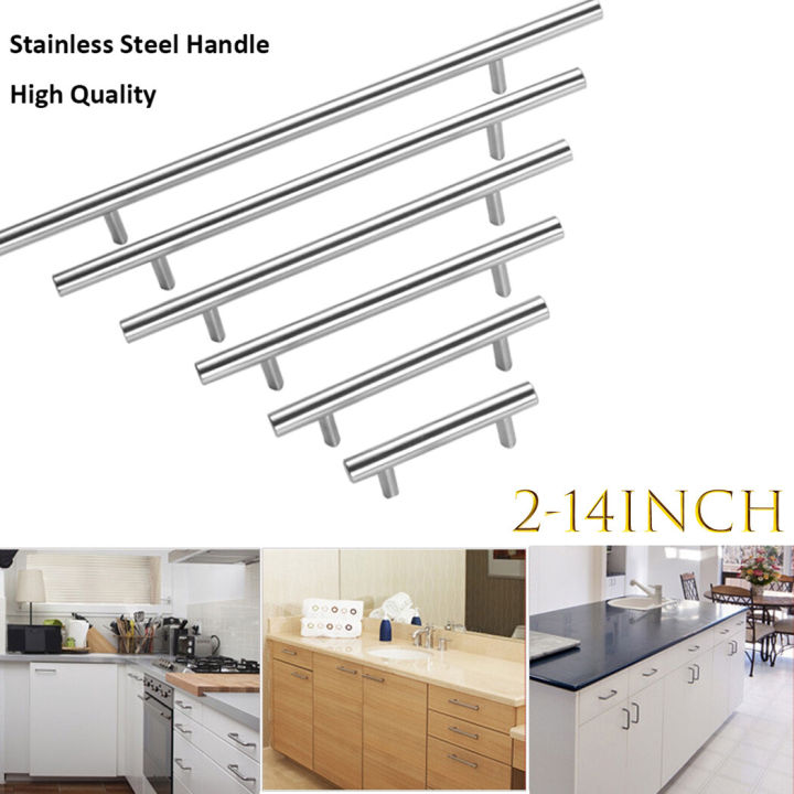 Brushed%20Steel%20T%20Bar%20Handles%20Kitchen/Cabinet/Door/Cupboard/Drawer/Bedroom%20T-Bar%20-%20Image%203