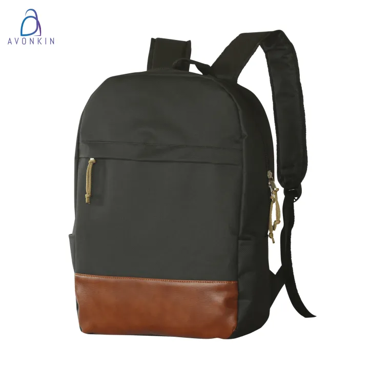 Casual%20Lightweight%20Backpack%20with%20Synthetic%20Leather%20Bottom%20Avonkin%20Bags%20(CBP04)%20-%20Image%203