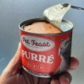 PetFeast PURRE Premium Wet Cat Food - 100% Tuna Protein, High Protein 18%, 227g Can (3 meals per Can). 
