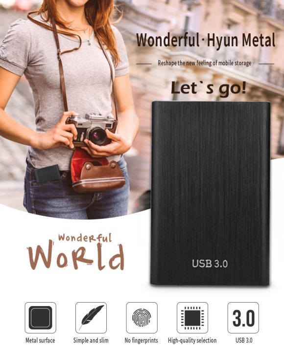 USB 3.1 HDD 150GB 500GB 1TB 2TB External Hard Drive Hard Disk for Desktop Mobile Phone Laptop High Speed Storage Memory