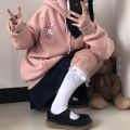 Spring and Summer Japanese Style Soft Girl Cute Clow M Middle School Student Korean Style Loose All-Matching Hoodie Women's Zipper Jacket Girlfriends Clothes. 