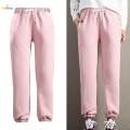 Women Warm Casual Trousers, Girls Winter Fleece Jogger Pant,Ladies Thickened Thermal Sweatpants Sports Trousers with Drawstring Closure XL. 