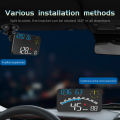 Car HUD 5.5 inch Head-up Display Windshield Projecter Digital Vehicle Speedometer Dual System Display Screen Overspeed Alarm Fatigue Driving Alarm for All Vehicles. 