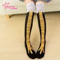 Muses Mall Color Matching Stockings Chicken Feet Print Over Knee Length Anti-slip Warm Calf Socks for Women Perfect Valentine's Day Gift Women Chicken Feet Stockings. 