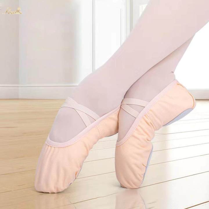 Girls Ballet Shoes Canvas Ballet Dance Slippers For Women Kids