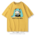 Anime cartoon Hatsune Miku T-shirt second printed cotton loose half sleeve men and women short-sleeved T-shirt casualtops. 