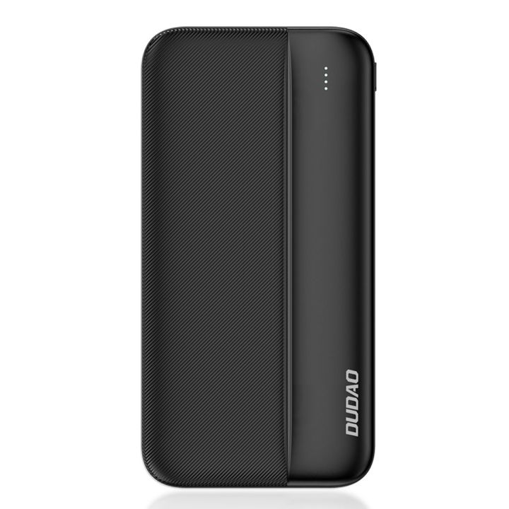 DUDAO K4S Power Bank 10000mAh 37Wh 2 USB A Outputs Type C Micro USB Inputs Black