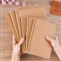 Grid dot Spiral notebook Eco-friendly Hardcover Coil bound Diary Cardboard Kraft paper Sketchbook for School Office Artistic creation Writing practice Gift option. 