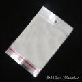 100PcsTransparent Self Adhesive Seal Plastic Storage Bag OPP Pack Bag With Hang Hole Retail Packaging Pouch. 