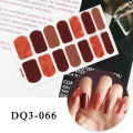 NEW 14 Pcs/Sheet Golden Pink Nail Polish Stickers Full Cover Stickers for Nails Glitter Decal for Manicure DIY Nail Strips for Women. 
