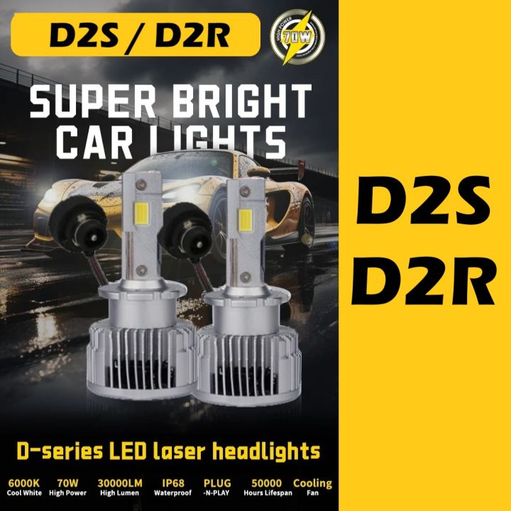 2pcs%20D2S%20D2R%20D4S%20D4R%2070W/90W%2030800LM%20LED%20Headlight%20Bulb%20Canbus%20Turbo%20LED%20Two%20Sided%20CSP%20Chip%20Direct%20to%20Xenon%20Lights%20Plug%20and%20Play%20XID%20to%20LED%20-%20Image%209