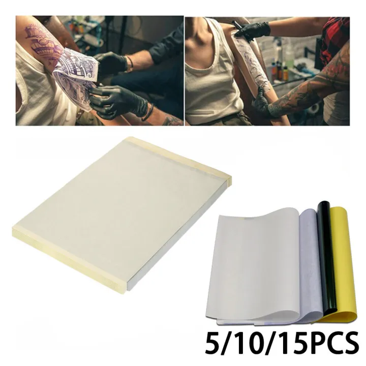 LOMG 5/10/15pcs Tattoo Transfer Paper Thermal Carbon Transfer Stencil Paper