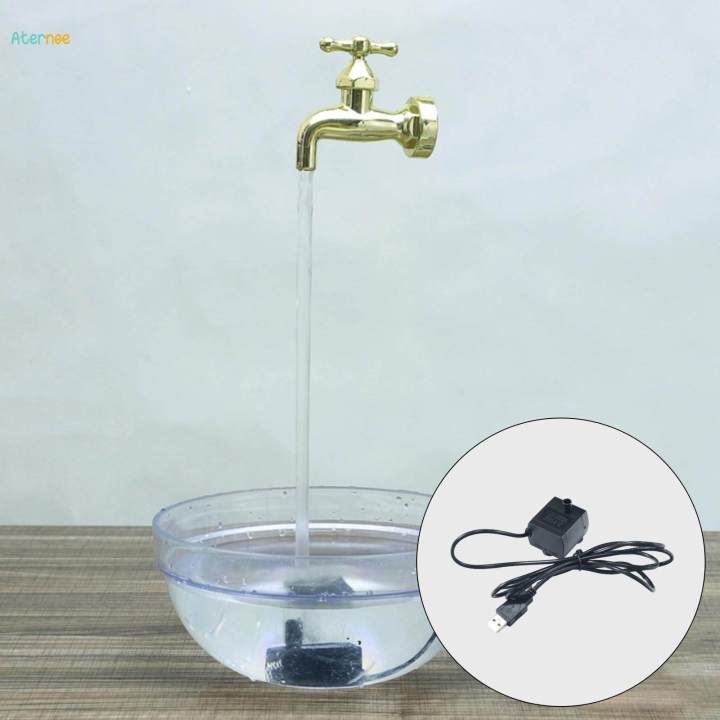 USB Floating Tap Water Fountain Gift Invisible Flowing Spout Watering Can Fountain for Ponds Outdoor