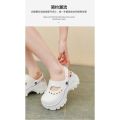 New Girls with Tall Male Separation Comfortable Soft Bottom -2319 High Heels Fashion Summer Breathable All-Matching 7.5 Dole. 