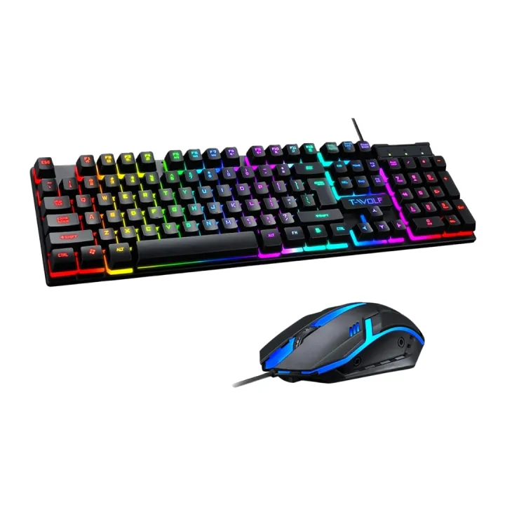 RGB Gaming Keyboard & Combo T-Wolf TF200