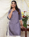 Spring & Summer Chinese Collared Kurtha with Lace Details. 