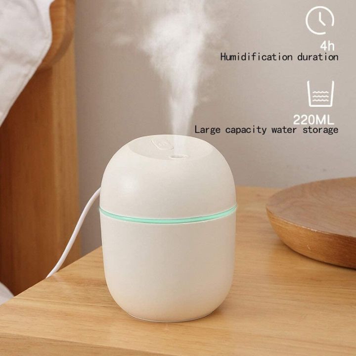 【ALLGOOD】220ML Ultrasonic Air Humidifier Home Essential Oil Diffuser USB Fogger Mist Maker with LED Night Lamp for Car