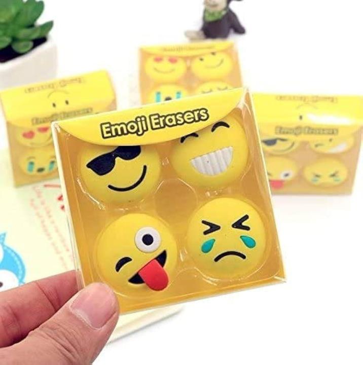 Cute%20Smiley%20Emoji%20Design%20Non-Toxic%20Rubber%20Pencil%20Erasers%20for%20Kids,%20Birthday%20Party%20&%20Return%20Gift,%20(Set%20of%204,%20Multi%20Style)%20-%20Image%206