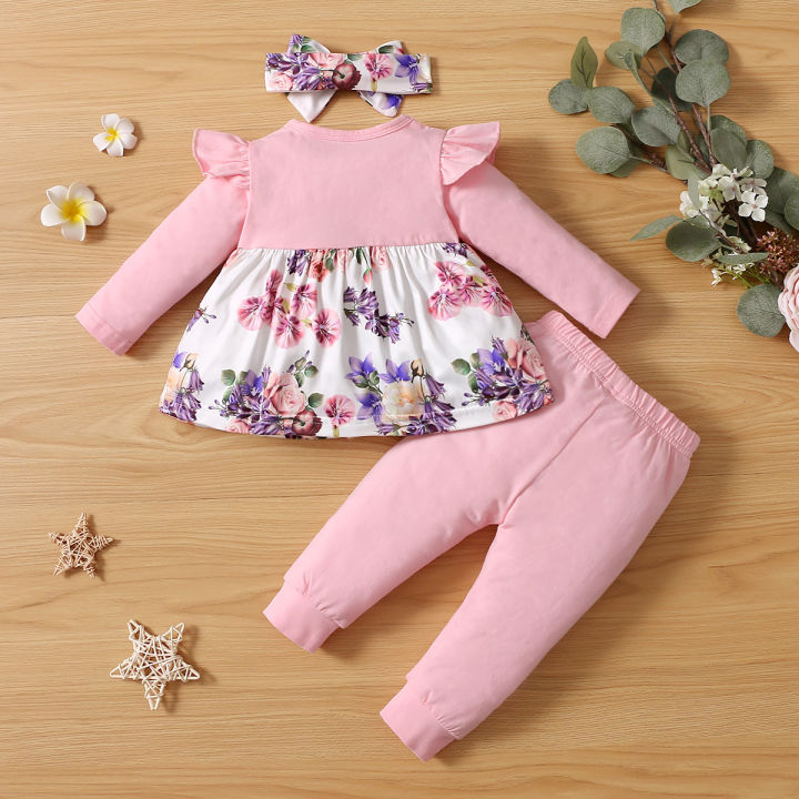 3Pcs%20Baby%20Girl%20Clothes%20Set%20Baby%20Clothes%20Toddler%20Girl%20Outfits%20Baby%20Bodysuit%20+%20Pants%20Infant%20New%20Born%20Baby%20Clothing%203%206%2012%20Months%20-%20Image%202