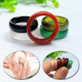 Unisex Agate stone ring Durable Women's Natural Finger rings Jade Agate stone Round jade ring for Casual wear Party accessory Fashion statement Birthday gift Daily Daily . 