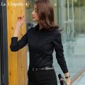 Women's White Spring and Autumn Shirt Formal Wear La Chebel Niche Shirt Professional Design Sense Summer Fashion Long Sleeve Work Clothes. 