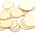 50pcs Handmade NEW Round Shape Home Decoration Laser Cut Wood Piece Hanging Pendant Wood DIY Craft Wooden Ornament. 