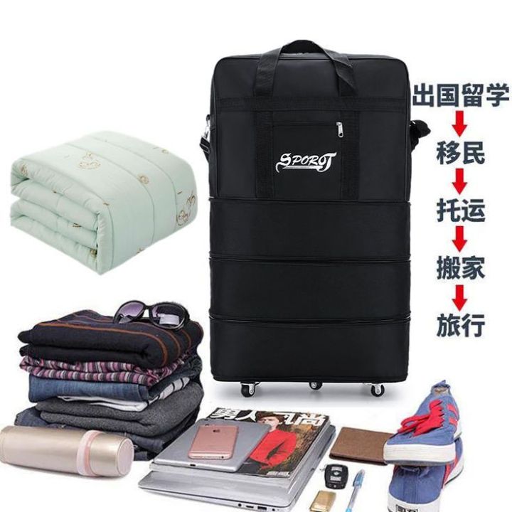 Portable%20Luggage%20Bag%20Large%20Capacity%20Waterproof%20Travel%20Bag158Air%20Consignment%20Bag%20Clothes%20Luggage%20Female%20Universal%20Wheel%20-%20Image%202