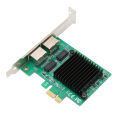 1000M PCI Express Ethernet Adapter, Dual RJ45 Port Remote Wake Up 1000M Gigabit Ethernet Network Card for PC. 