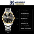 MENSPE Mens Fashion Dia Calendar 30M Waterproof Quartz Steel Band Men Wrist Watch With Luminous Pointers. 