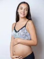 Grace - 2pk Non-Wired Nursing Bra in Snow Leopard & Black Combo. 