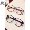 Korean fashion glasses frame, retro round glasses frame trendy, can be equipped with flat mirror with myopia frame mirror. 