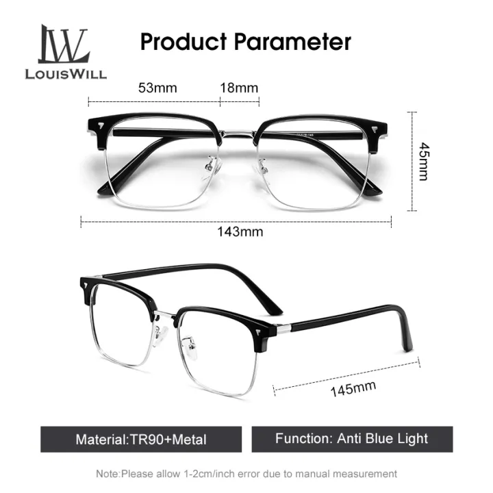 LouisWill%20Men%20TR90%20Non-Prescription%20Glasses%20Anti%20Blue%20Light%20Flat%20Mirror%20Eyewear%20Can%20Be%20Paired%20With%20Myopia%20Gasses%20Half%20Frame%20Design%20Outdoor%20Travel%20Men%20Trendy%20-%20Image%208
