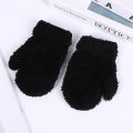 Outdoor Wind Protection And WarmthWarm Plush Thick Warm Baby Gloves Mittens. 