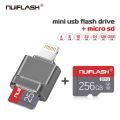 Silver】 Nuiflash usb 2.0 to lightning OTG Data Adapter For iPhone 11 Pro XR X 8 7 Tablet Converter Data SD Card Disk. 