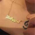 【Hot selling items 】NecklaceOld English Babygirl Necklace Crow nLetter Steel Birthday Gift Girlfriend Jewelry. 